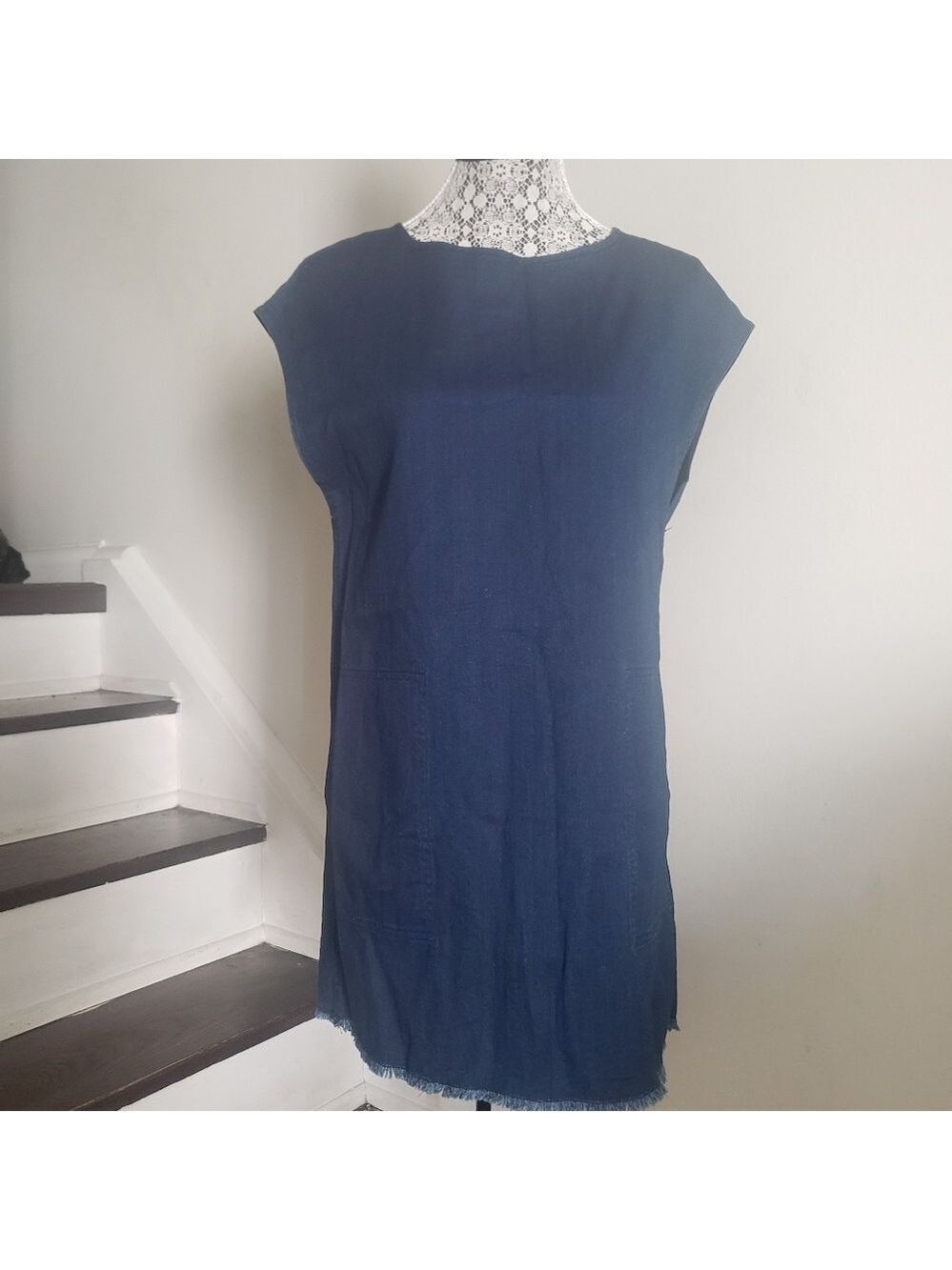 Wilfred Free Nori Dress In Denim - Picture 4 of 12
